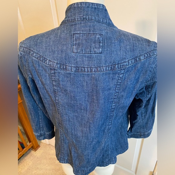Live A Little Denim Jean Jacket 3/4 Sleeve Jacket Size M - Picture 4 of 7